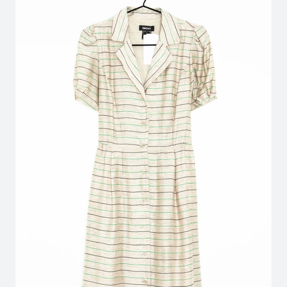 DKNY Linen Blend A-line dress. Size 6